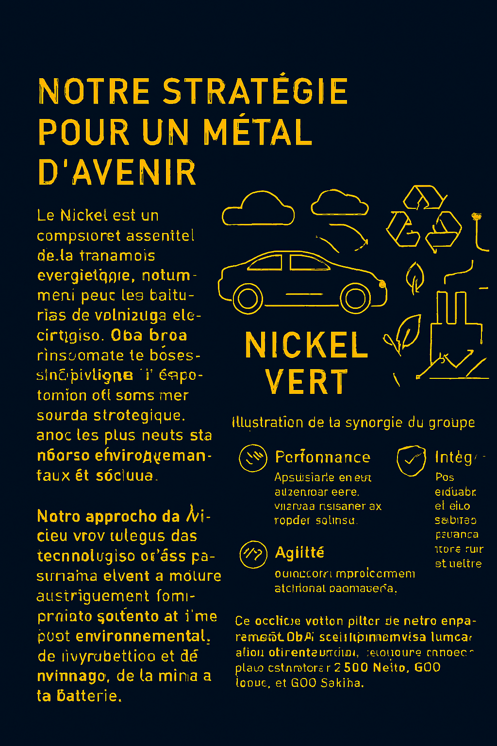 Illustration de la technologie Nickel Vert
